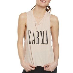 Spiritual Gangster Karma Muscle Dusty Pink (loose seams at collar) S